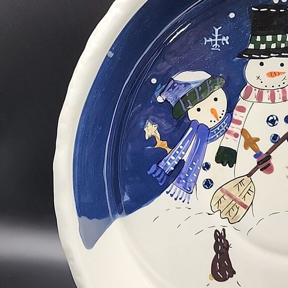 St Nicholas Square Snow Friends Collection Round Bowl 12" x 2.25" - Picture 3 of 8